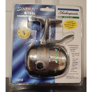 New Shakespeare 1801s Synergy Steel underspin reel 1 Ball bearing 10lb line